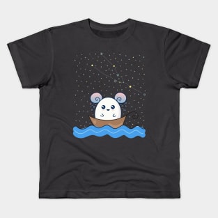 Sailing Under the Night Sky  Logo Design Kids T-Shirt